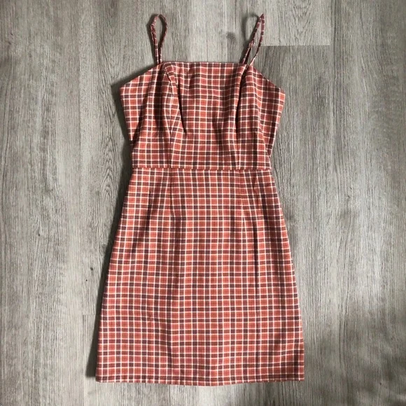 Aeropostale Dresses Aeropostale Orange Plaid Dress Poshmark